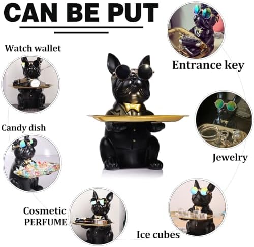 Qianling Resin Bulldog Key Holder Tray