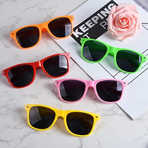 TUPARKA 12 Pack Neon Sunglasses Party Favors
