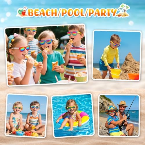 LovesTown Kids Sunglasses Bulk Set for Birthday Beach Events