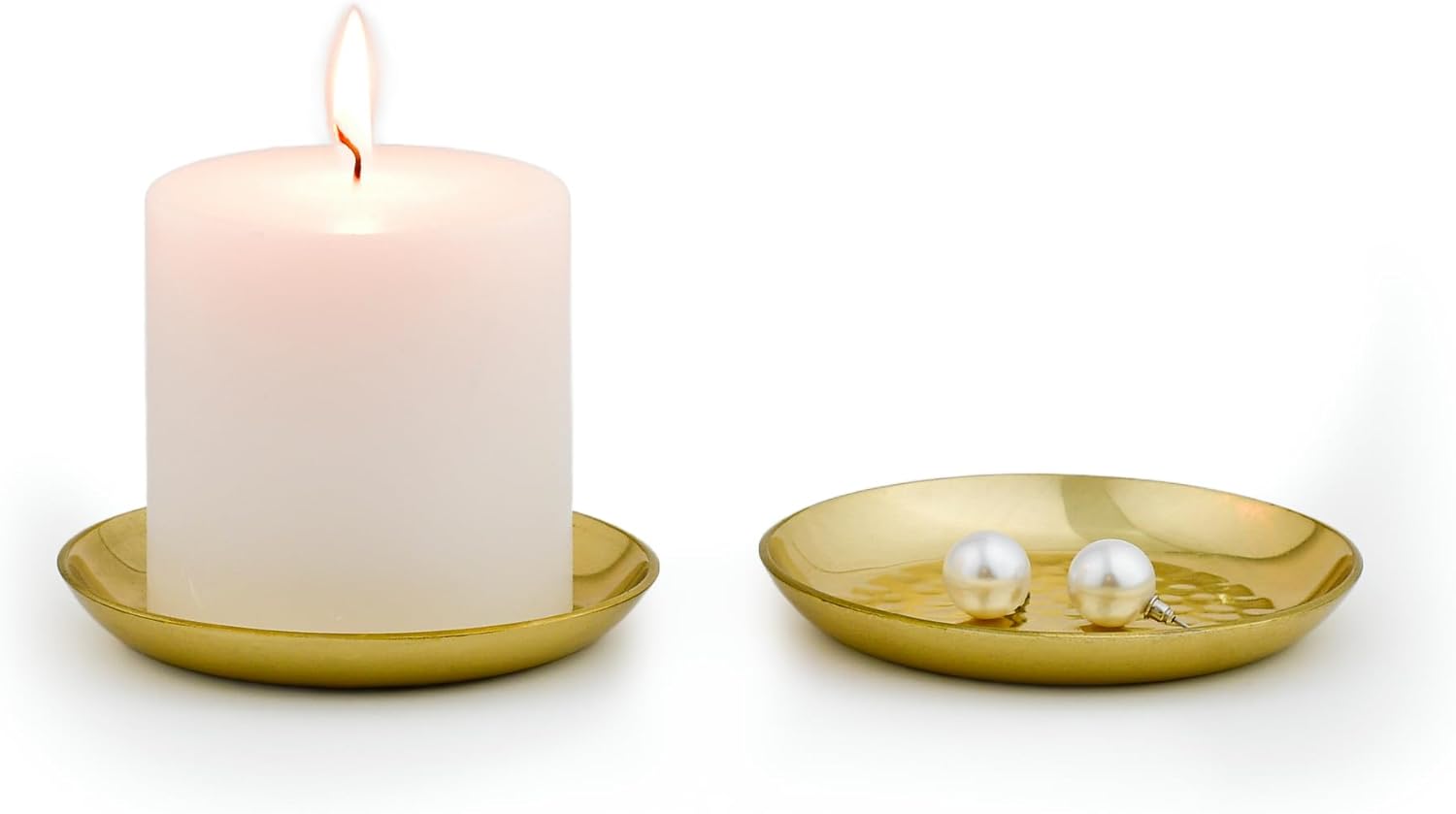 Sharaar Hammered Gold Trinket Tray 2 Pack 425 Inch
