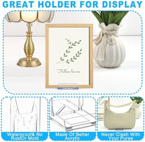 12 Piece Adjustable Clear Acrylic Purse Display Stand