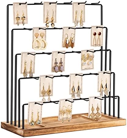 Earring Display Stand with 5 Tiers and 30 Hooks