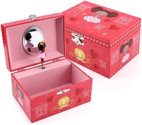 Musical Jewelry Box for Kids with Spinning Princess