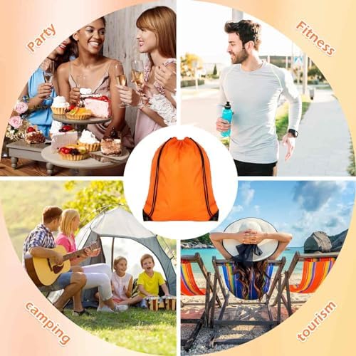 PAXCOO 30Pcs Drawstring Backpack Bulk Set