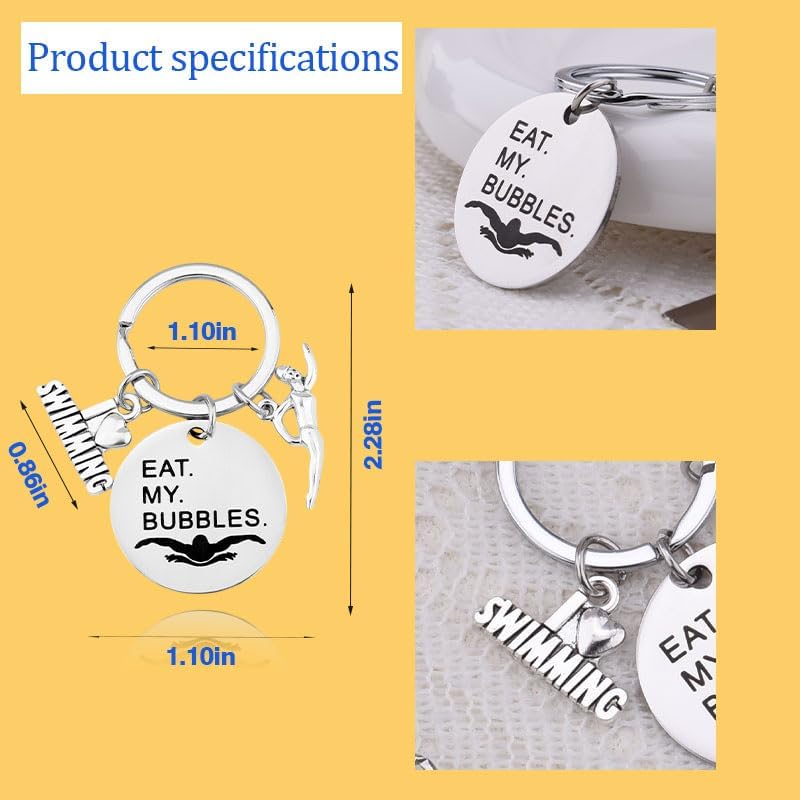 Funny Swimming Keychain for Men and Women