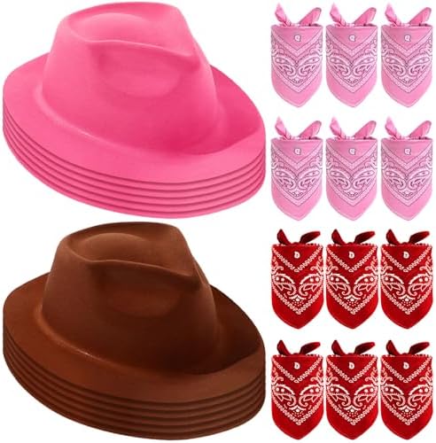 Haysandy 24 Piece Western Cowboy Hat Set for Kids