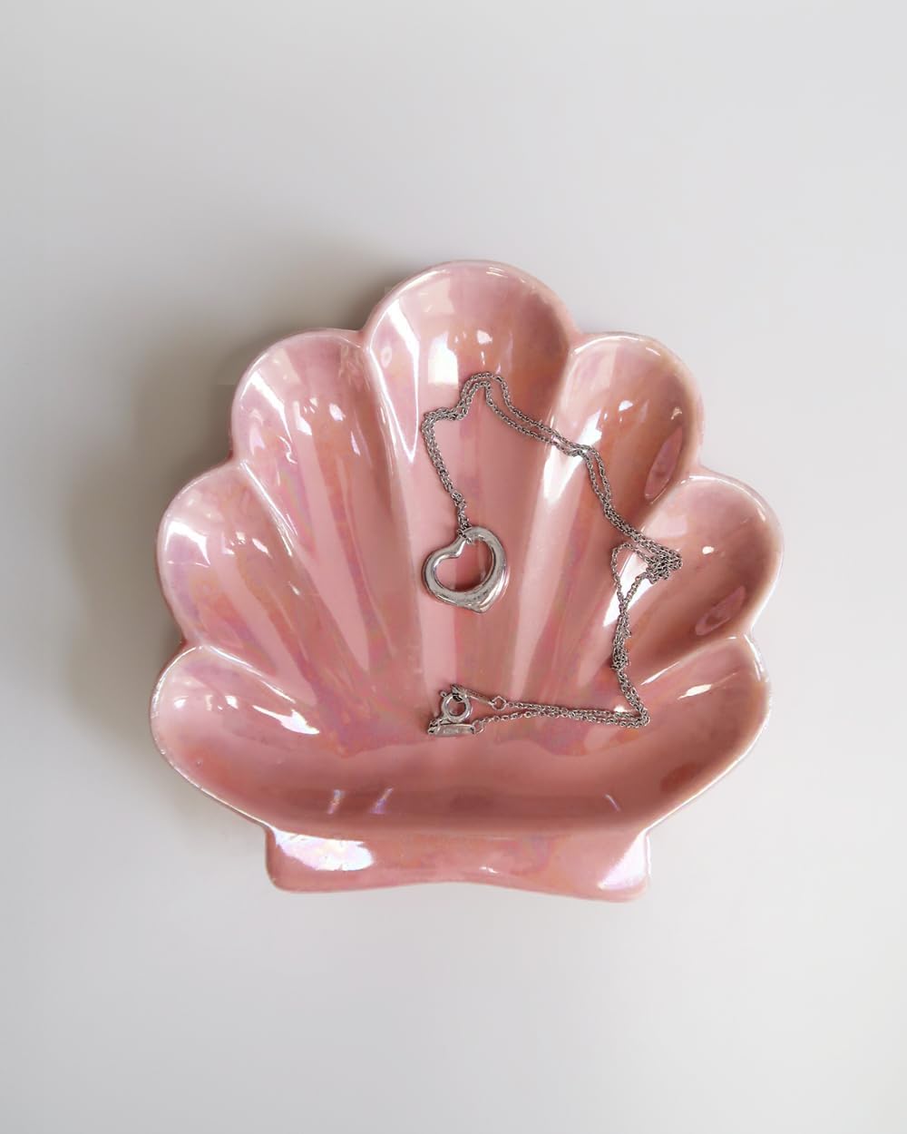 Pink Shell Trinket Dish for Clean Girl Aesthetic Decor