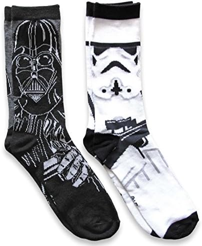 Hyp Star Wars Darth Vader and Stormtrooper Mens Crew Socks 2 Pack