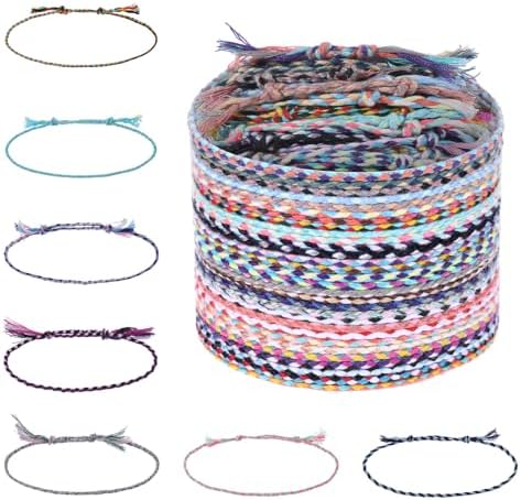 30 Pcs Woven Friendship Bracelets for Women and Men