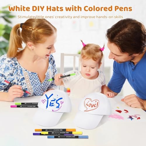 DIY Hats Set with 12 Pens for Kids Creative Halloween Art