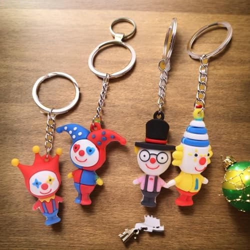 Jarbins 12Pcs Funny Clown Keychain Set