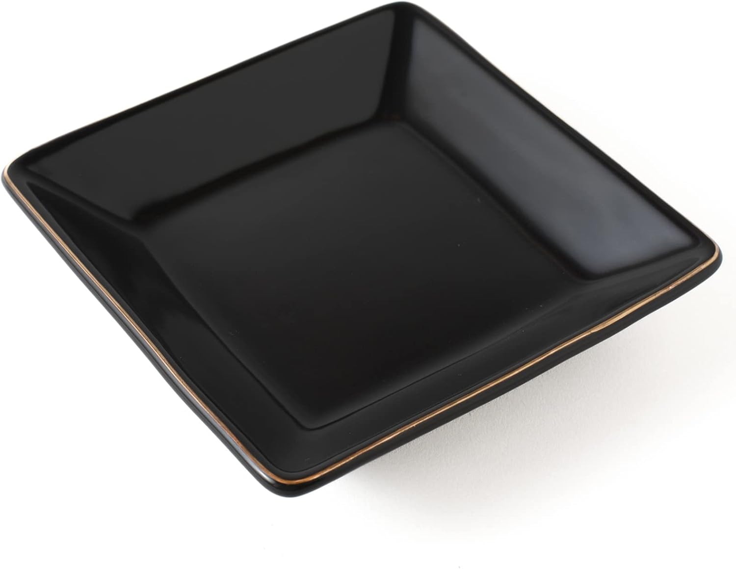 Hankor Ceramic Jewelry Dish Tray 47 Inch Black
