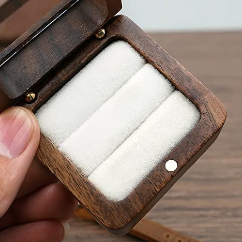 molchagar We Do Wooden Wedding Ring Box for 2 Rings