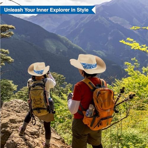 Fun Express Cowboy Hat Set of 12 with Blue Bandana