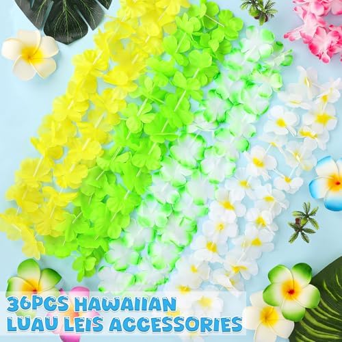 Arrowom Luau Party Decorations 36PCS Hawaiian Lei Set