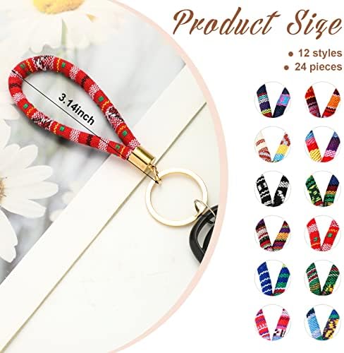 Junkin 24 Pcs Boho Keychains Summer Decor