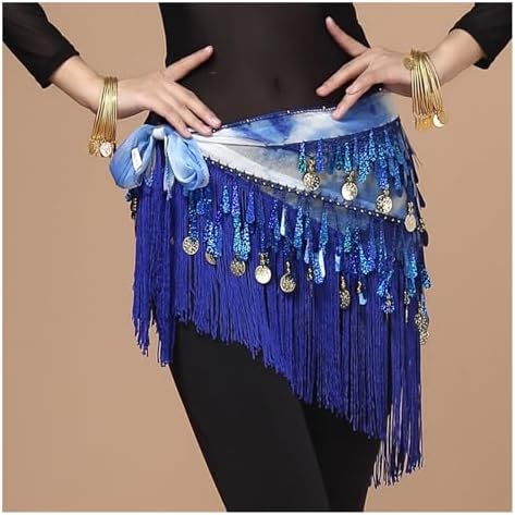 Belly Dance Skirt Belt with Sequins and Tassels