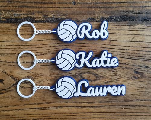 Personalized Volleyball Keychain Backpack Charms