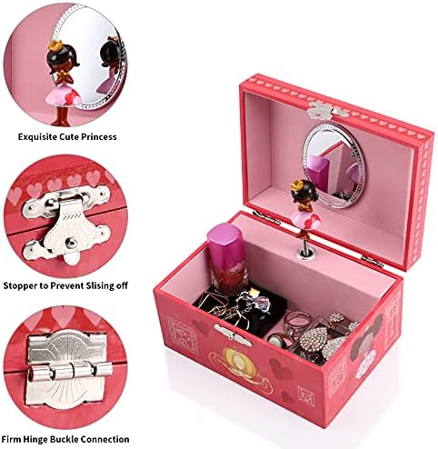 Musical Jewelry Box for Kids with Spinning Princess