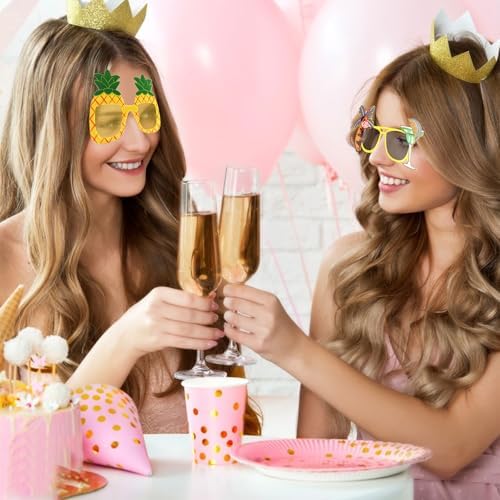2 Pcs Luau Party Sunglasses with Pineapple Design