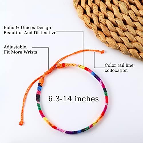 Florideco 24 Pcs Boho Surfer Bracelet Anklet