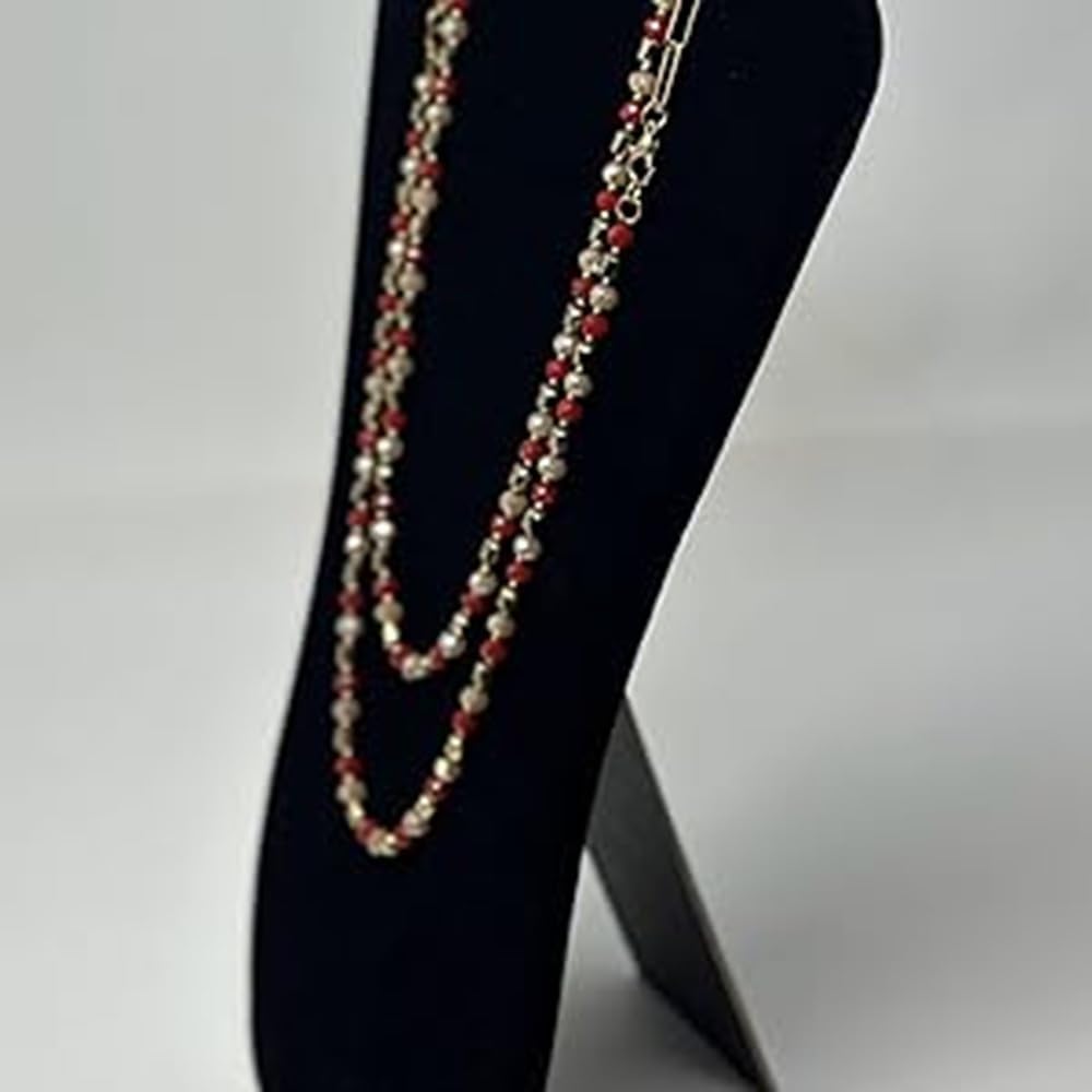 Black Velvet Jewelry Display Easel for Long Necklaces 14 Inch
