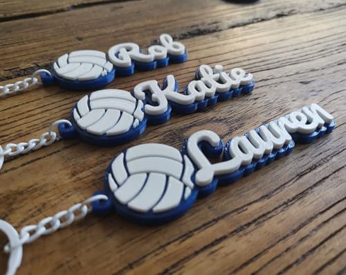 Personalized Volleyball Keychain Backpack Charms