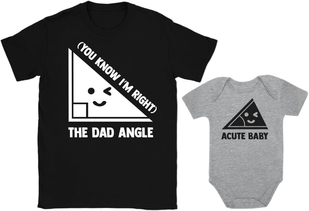 Tstars Fathers Day Dad and Baby Funny Shirts Set