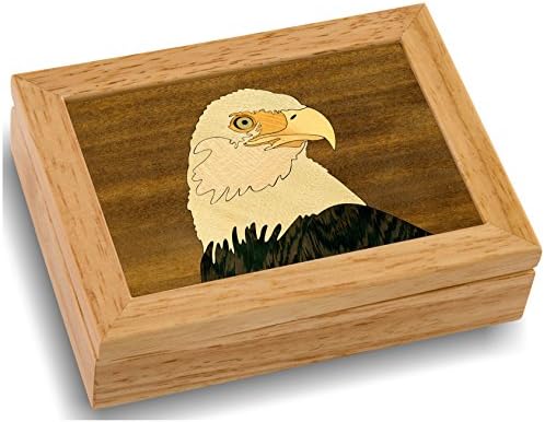 Wood Art Eagle Box - Handmade USA - Unique Design - Sturdy Craftsmanship - Scout Gift
