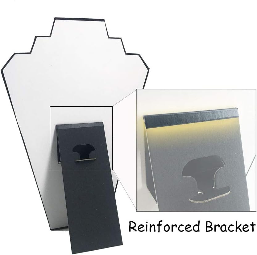 6pcs Pack Black Velvet Jewelry Display Stand with Reinforced Bracket
