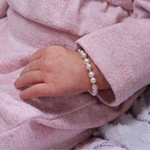 Cherished Moments Childrens 14K Gold Plated Over Sterling Silver Bracelet with Simulated Pearls