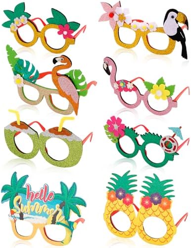 WHAVEL Luau Party Decor Sunglasses 8 Pack