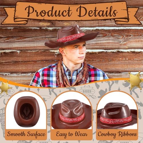 Xtinmee 12 Pack Cowboy Hats for Adults