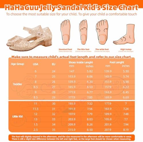 HaHaGuu Princess Jelly Flats Shoes for Girls