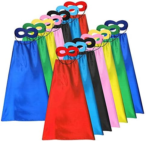 ADJOY Superhero Capes and Masks for Kids - 14 Sets