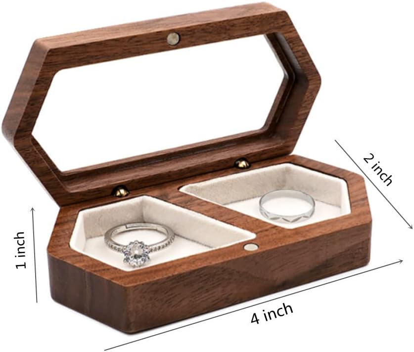 Molchagar Wooden Ring Box for Wedding Ceremony