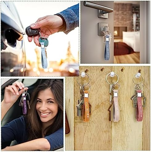 120 Pcs Inspirational Quote Key Chains Motivational for Team and Office