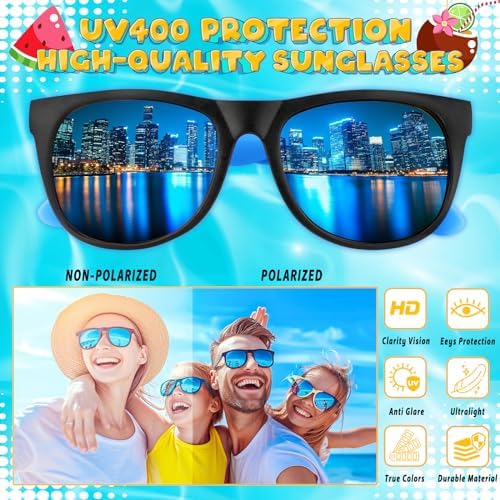 Yadiya Kids Sunglasses - 12PCS Bulk Retro Neon Party Favors