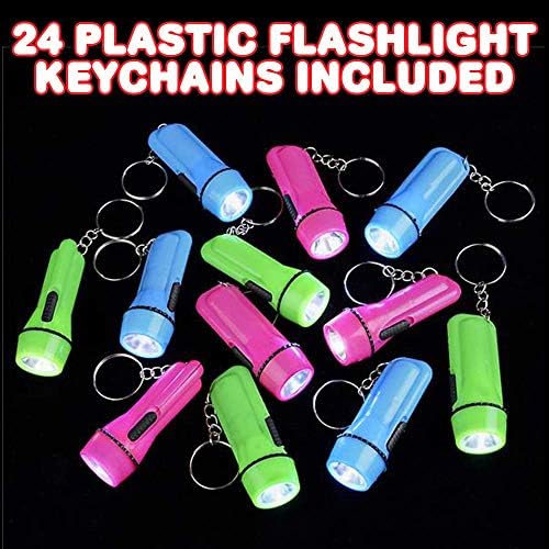 ArtCreativity Flashlight Keychains Pack of 24