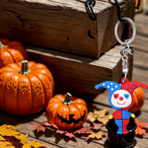 Jarbins 12Pcs Funny Clown Keychain Set
