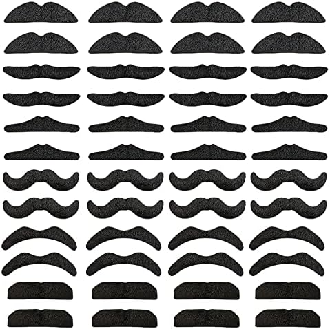 48 pcs Novelty Fake Mustaches for Parties and Halloween