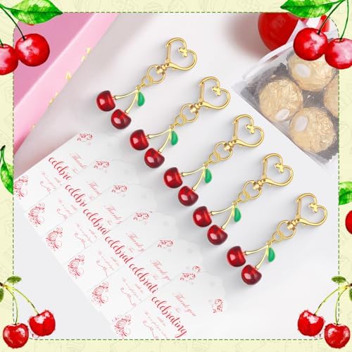 Portable Resin Alloy Cherry Keychain Decorations