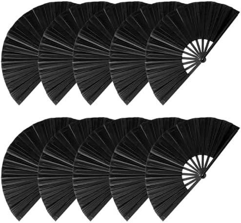 10 Pcs Foldable Clap Dance Fans for Raves and Festivals