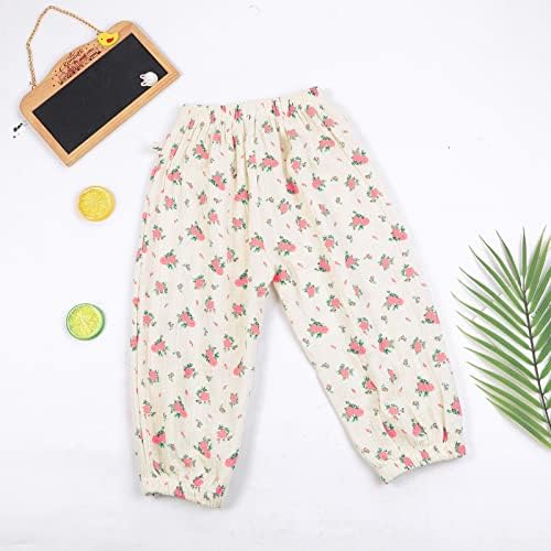 Toddler Baby Cute Cartoon Love Print Summer Comfortable Cotton Linen Trousers
