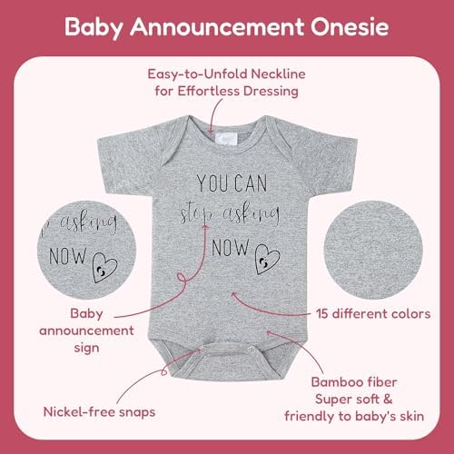 You Can Stop Asking Now Pregnancy Announcement Bodysuit