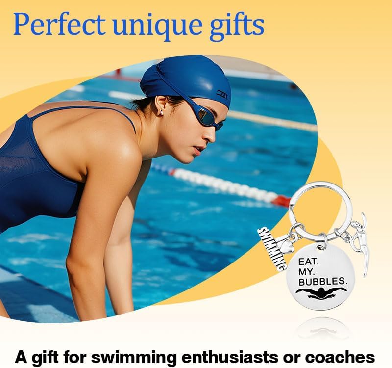 Funny Swimming Keychain for Men and Women