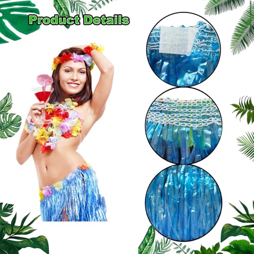 Zeyoy Hawaiian Luau Hula Skirts Party Set