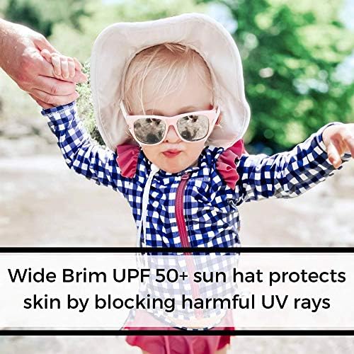 SwimZip Wide Brim Sun Hat for Kids UPF 50 Protection