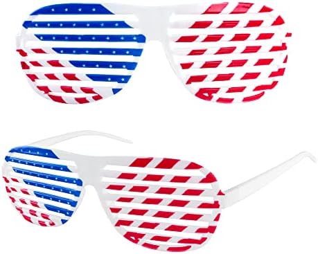 American Flag Plastic Shutter Sunglasses 12 Pairs