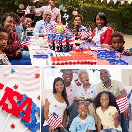 Talltalk 150 Pcs Patriotic Veterans Day Accessories Set